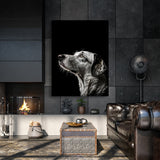 Animal Black Dog Head 95 Wall Art