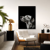 Animal Black Dog Head 95 Wall Art