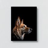 Animal Black Dog Head 97 Wall Art