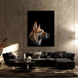 Animal Black Dog Head 97 Wall Art