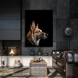 Animal Black Dog Head 97 Wall Art