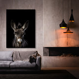 Animal Black Donkey Head 206 Wall Art