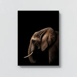 Animal Black Elephant Head 36 Wall Art
