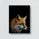 Animal Black Fox Head 82 Wall Art