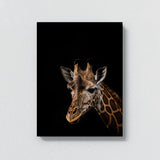 Animal Black Giraffe Head 130 Wall Art