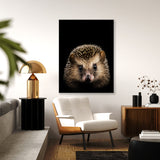 Animal Black Hedgehog Head 233 Wall Art