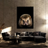 Animal Black Hedgehog Head 233 Wall Art