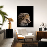 Animal Black Hedgehog Head 236 Wall Art