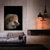 Animal Black Hedgehog Head 236 Wall Art
