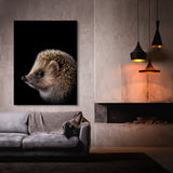 Animal Black Hedgehog Head 239 Wall Art