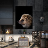 Animal Black Hedgehog Head 239 Wall Art