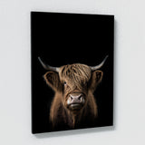 Animal Black Highland Cow Head 223 Wall Art