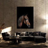 Animal Black Horse Head 91 Wall Art