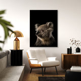 Animal Black Koala Head 157 Wall Art