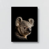 Animal Black Koala Head 158 Wall Art