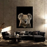 Animal Black Koala Head 159 Wall Art