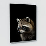 Animal Black Raccoon Head 165 Wall Art