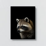 Animal Black Raccoon Head 165 Wall Art