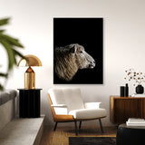 Animal Black Sheep Head 248 Wall Art