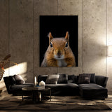 Animal Black Squirrel Head 227 Wall Art