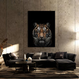 Animal Black Tiger Head 22 Wall Art