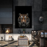 Animal Black Tiger Head 22 Wall Art