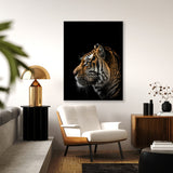 Animal Black Tiger Head 37 Wall Art