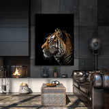 Animal Black Tiger Head 37 Wall Art