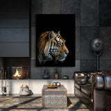 Animal Black Tiger Head 38 Wall Art