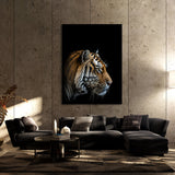 Animal Black Tiger Head 38 Wall Art
