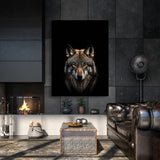 Animal Black Wolf Head 215 Wall Art