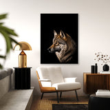 Animal Black Wolf Head 218 Wall Art