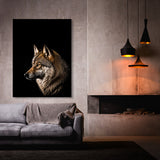 Animal Black Wolf Head 218 Wall Art