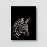 Animal Black Zebra Head 128 Wall Art