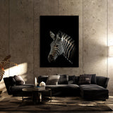 Animal Black Zebra Head 129 Wall Art