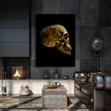Skull Gold Skull 69 Wall Art