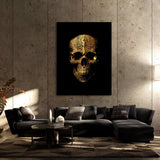 Skull Gold Skull 70 Wall Art