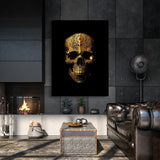 Skull Gold Skull 70 Wall Art