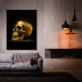 Skull Gold Skull 75 Wall Art