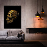 Skull Gold Skull 77 Wall Art