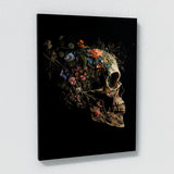 Skull Vintage Skull Flowers 63 Wall Art