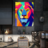 Lion Colorful Wall Art