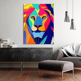 Lion Colorful Wall Art