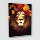 Lion Flowers Wall Art