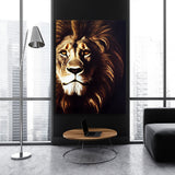 Lion Half Wall Art