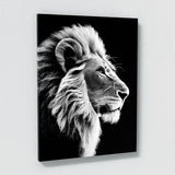 Lion Profile Black And White Wall Art