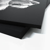 Lion Profile Black And White Wall Art