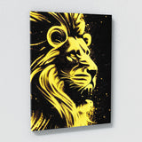 Lion Profile Gold Wall Art
