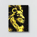 Lion Profile Gold Wall Art