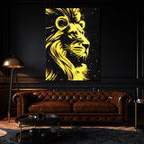 Lion Profile Gold Wall Art